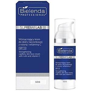 Профессиональный укрепляющий крем Supremelab SOS Spf15 для кожи с куперозом и витамином С, 50 мл, Bielenda