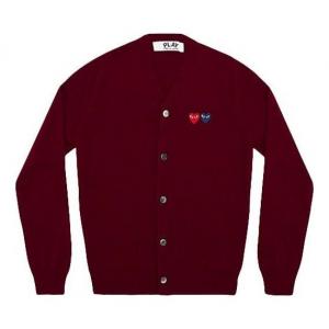 Кардиган COMME des GARCONS PLAY Cardigan With Double Emblems 'Burgundy' AZ-N058-051-4, бордовый