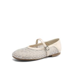 Rosa Bianca Плоские туфли Мэри Джейн для женщин бежевые с овчинной стелькой, цвет Beige (Sheepskin Insole)