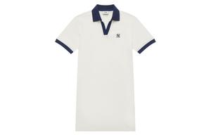 MLB Кремовое женское платье с коротким рукавом SS24