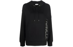 Moncler Женская худи Black с металлическим спрей-эффектом и логотипом