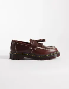 Коричневые лоферы с кисточками унисекс Dr Martens Adrian Ben