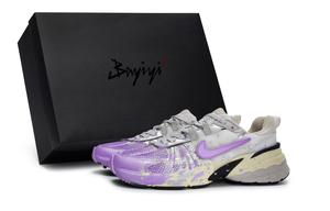 Nike Кроссовки V2K Run с низким верхом, противоскользящие, износостойкие, женские, серебристо-фиолетовые