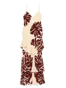 Платье макси Reinterpretation Johanna Ortiz, нейтральный