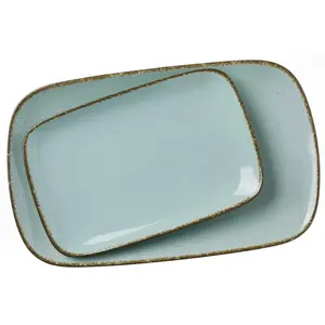 Ritzenhoff & Breker Тарелки сервировочные «Casa» (набор, 2 шт., 1 большая тарелка, 1 маленькая тарелка), светло-голубой