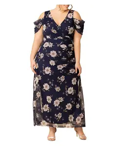 Платье Seraphina Mesh размера Plus Kiyonna, синий