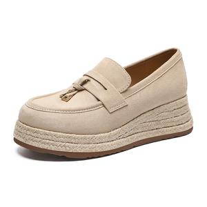 Лоферы женские абрикосовые ZHR, Apricot