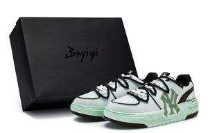 Chunky Liner 811 Производство Весенний бриз Зеленый Специальная коробка для обуви Низкие скейтборд кроссовки Unisex Зеленый Черный MLB