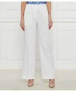 Льняные брюки Toyal2 Relaxed fit Boss, белый