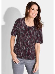 GOLDNER Короткий размер: Футболка красного / черного / белого цвета / с узором