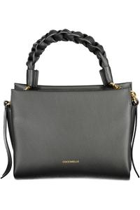 Сумка женская Coccinelle с плетеным ремешком, черный