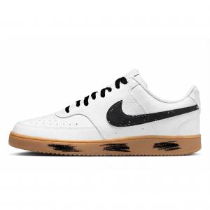 Nike Кроссовки для скейтбординга Court Vision 1 Arctic Highway Coverage, износостойкие, низкие, унисекс, черный с белыми подошвами