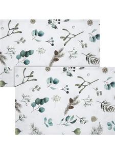 Redbest  Набор хлопковых салфеток под тарелки, 2 шт , натуральный зеленый цвет