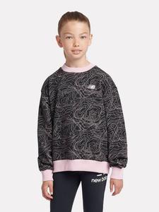 Детский свитшот с завихренным принтом и мягкой спинкой New Balance, Caviar