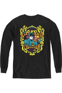 Футболка с длинным рукавом DC Comics Appearing Tonight для молодежи Gildan, черный