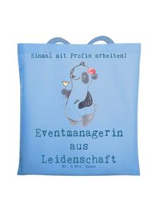 Сумка-шоппер Event Manager Passion с надписью Saying в цвете небесно-голубого цвета Mr. & Mrs. Panda