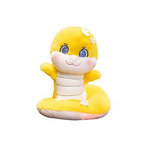 Змея талисман совместимость с куклами для детей старше 3 лет плюшевая кукла высота 25см/35см Love of wormwood, Small Flower Snake[Yellow]