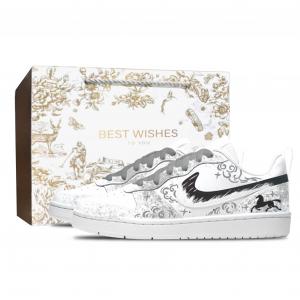 Кроссовки для скейтбординга Court Borough Leather Low top Kids' Unisex Nike, серебро