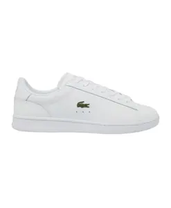Белые спортивные кожаные кроссовки Lacoste, белый