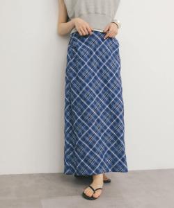 Прозрачная клетчатая юбка I-силуэта Kbf, цвет Blue