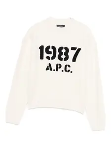 Джемпер с логотипом 1987 A.P.C., белый