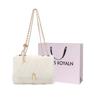 Сумка Кроссбоди Маленькая Квадратная, Сумка Через Плечо Женская Белый/Черный/Кремово-Желтый LOUIS ROYALN, Черный+Подарочная Пакет