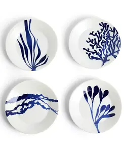 Салатные тарелки с рисунком «Тихоокеанский», набор из 4 шт., 1815 г. Royal Doulton, multi