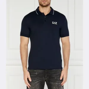 Рубашка-Поло узкого кроя Ea7, синий