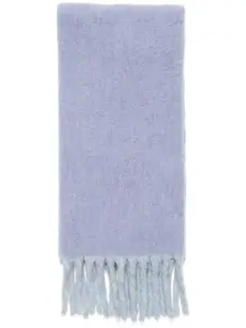 Шарф логотипом и бахромой Acne Studios, синий