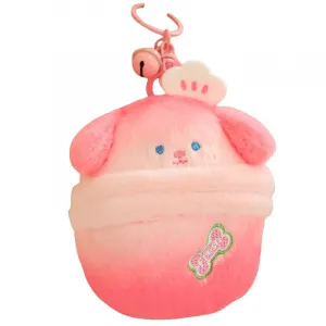 Креативная светящаяся полоса с плюшевым кулоном в виде собаки с яйцами, высота 10 см Howard, розовый