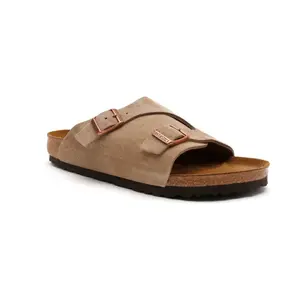 Кожаные тапочки zürich vl taupe Birkenstock, бежевый