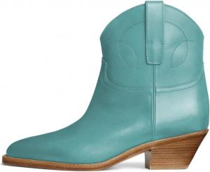 Женские закрытые ботинки YDN с квадратным носком, широкие голенища, вестерн-стиль, низкий устойчивый каблук, на молнии, для вечеринок и отпуска, размер 4-16 США, Blue