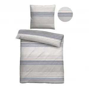 Постельное белье Biberna «0840516», уютное и теплое, бархатистое, меланжевое, 100% хлопок, производство Германия, цвет blau