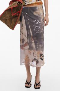 Юбка из тюля, выполненная в технике коллажа.