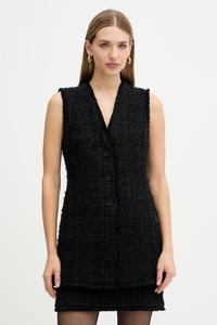 Жилет из смесовой шерсти Boss, черный