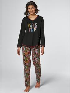 WITT WEIDEN Черная пижама с принтом