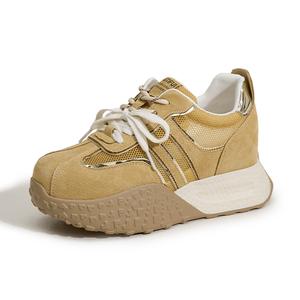 Milan love song Женские низкие повседневные туфли на платформе устойчивые к истиранию нескользящие однотонные желтые, цвет Yellow