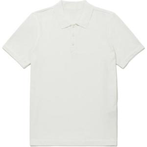 Футболка-поло мужская с воротником-поло умеренная DESCENTE, кремовый белый