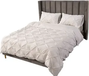 Комплект постельного белья 168x229 см из полиэфирного волокна, 2 предмета - Белый комплект постельного белья, мягкие пушистые пододеяльники на молнии и 1 наволочка размером 50x75 см CANDeal