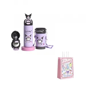 Стакан из нержавеющей стали 316 с двойной крышкой, 480 мл Sanrio, Kuromi