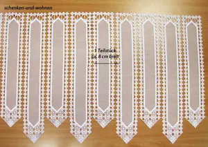 Короткая штора - панель в стиле кантри, белая, высота около 45 см. Verdi