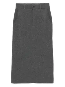 Юбка-карандаш из тонкого трикотажа Guest In Residence, серый