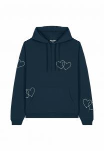 Толстовка TOO MUCH LOVE PRINT HEAVYWEIGHT - Hoodie Mira Paris, темно-синий