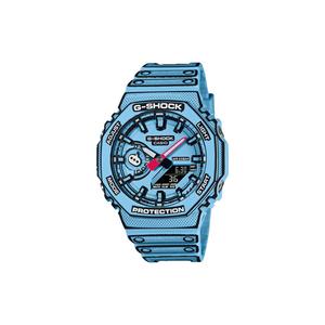 Касио GA-2100MNG-2A Мужские часы с жидкокристаллическим/аналоговым двойным дисплеем синие