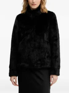 Жакет на пуговицах с высоким воротником GUESS USA, черный