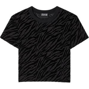 Футболка Jeans Couture Zebra devoré VERSACE, черный