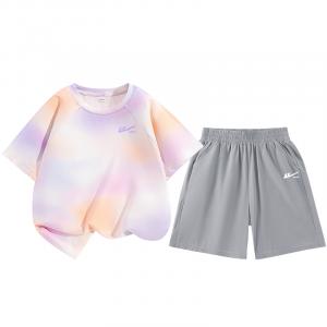 Повседневный спортивный комплект из 2 предметов для детей 3-7 лет WARRIOR, фиолетовый оранжевый/h gradient светло-фиолетовый k-серый/h белый huili small k