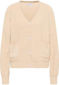 Толстовка RISA Strickjacke Mit Knöpfen, бежевый