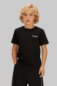Детская хлопковая футболка Calvin Klein Jeans, черный