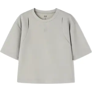 GAP Футболка с рукавом дроп-шолдер для женщин, светлый пурпурный